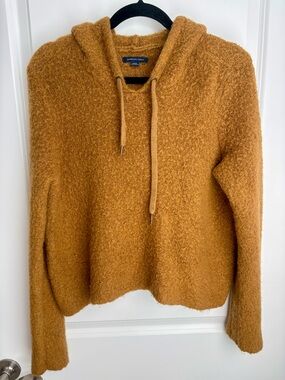 American Eagle Women’s Bouclé Pullover in Camel/Mustard - Size M